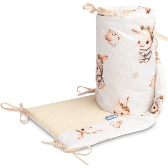 Ochranný mantinel do postýlky Králiček, meruňková