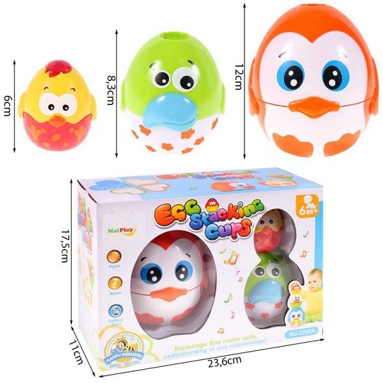 Interaktivní naučná pyramida Egg Stacking