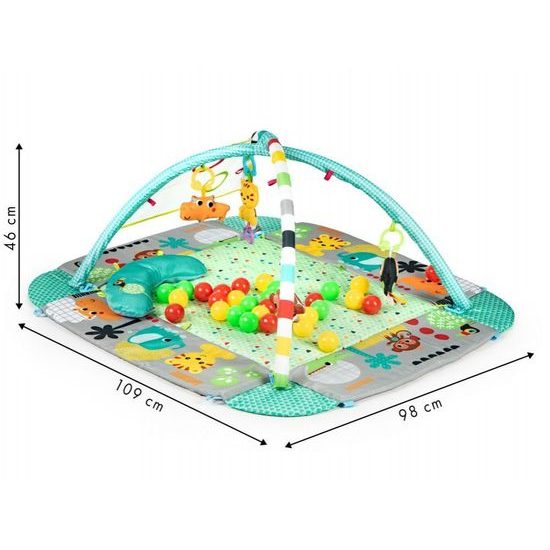 Ecotoys hrací deka 5v1 se 30 míčky Your Way Ball Play zelená