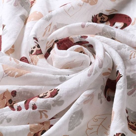 Mušelínové pleny, 3ks, Lenochod, šedé