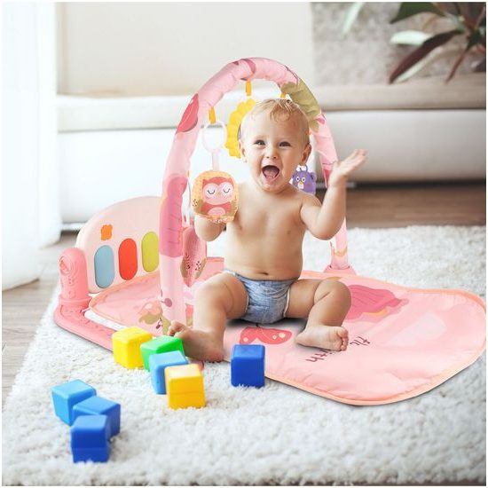 Dětská hrací deka s piankem Ocean - modrá