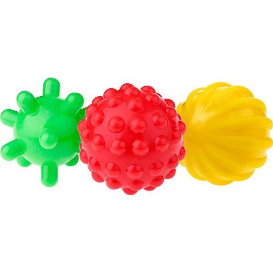 TULLO Edukační barevné míčky 3ks v balení - zelený/červený/žlutý