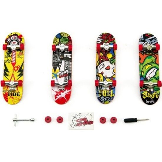 Skateboard prstový šroubovací s doplňky - mix druhů