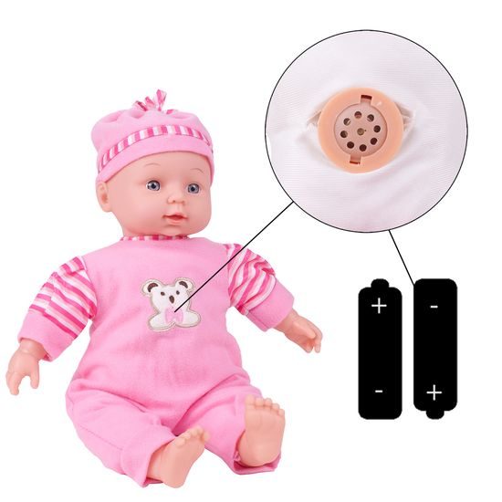 Mluvící panenka s oblečením Baby May 34 cm