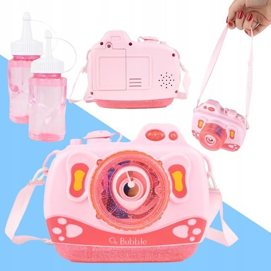 Bublifuk na baterie fotoaparát Bubble Cam růžový