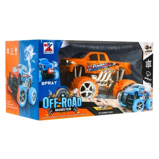 Auto na dálkové ovládání Cross Country 1:18 s kouřovým efektem oranžové