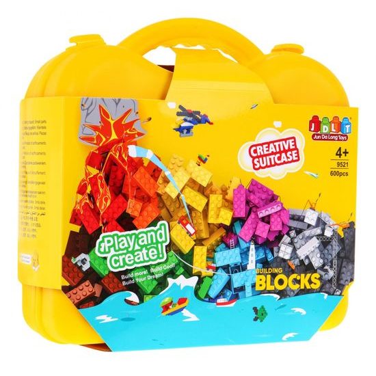 Dětská konstrukční stavebnice v kufříku Creative Suitcase 600 dílků