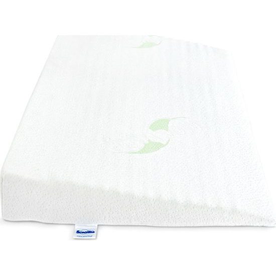 Kojenecký polštář - klín Sensillo bílý Luxe s aloe vera 60x38 cm