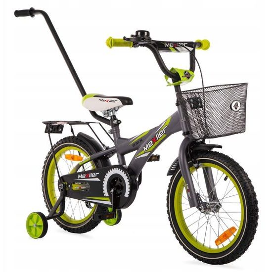 Mexller dětské kolo BMX 16" s vodící tyčí šedé