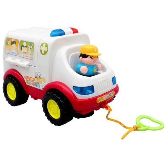 Huile Toys interaktivní autíčko pro nejmenší se zvukem Sanitka