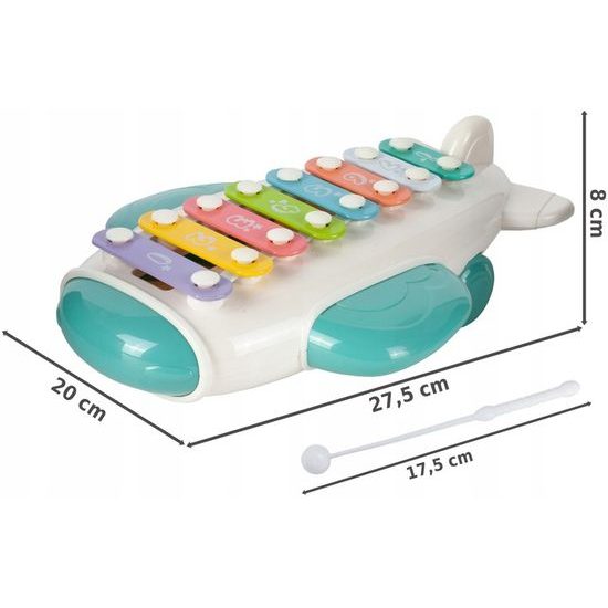 Cimbálky pro nejmenší Airplain Piano zelené