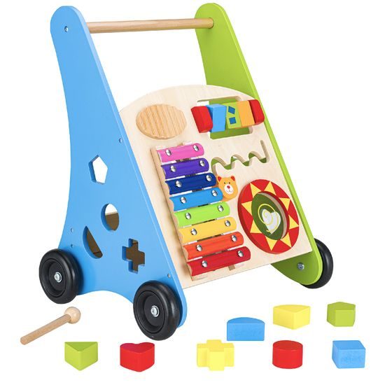 Ecotoys dřevěné edukační chodítko Funny Walker