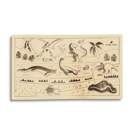 Dinosaury - drevené puzzle - SLOVENSKÉ VERZIE