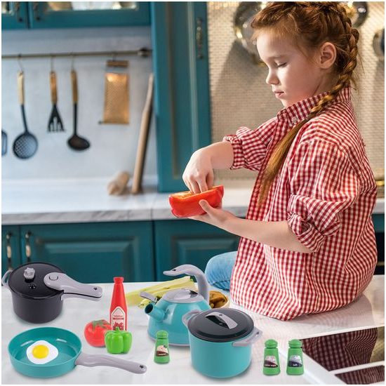 Sada dětského kuchyňského nádobí Happy Chef - 33 součástí