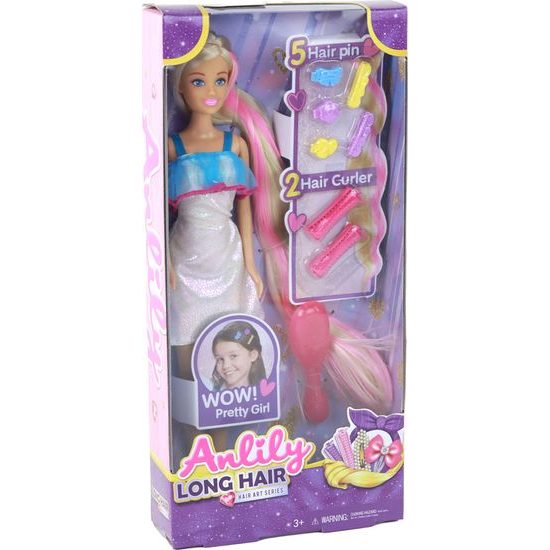 Barbie panenka Anlily s vlasovými doplňky