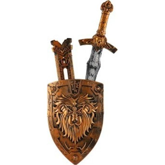 Meč se štítem a pouzdrem