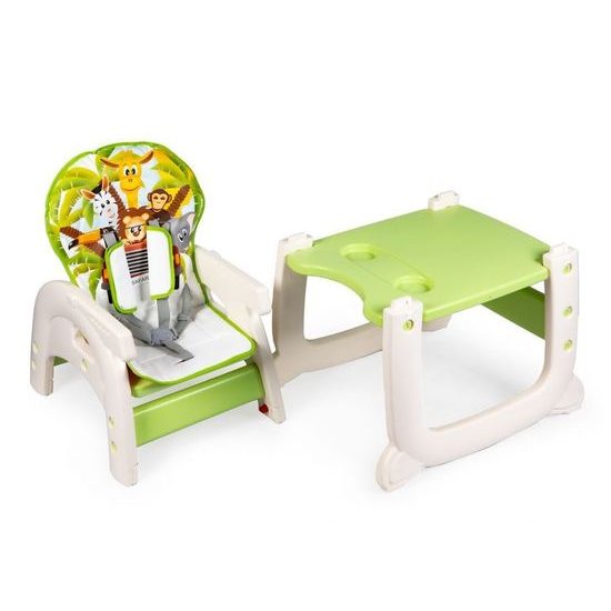 Ecotoys jídelní židlička 2v1 Jungle zelená