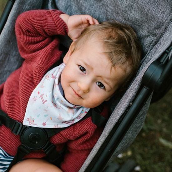 Dětský šátkový bryndáček - oranžová 2ks