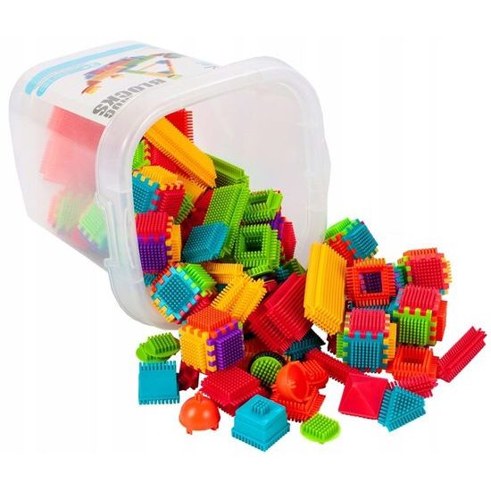 LEHKÉ POŠKOZENÍ barevná konstrukční stavebnice Hedgehog Blocks 200 ks