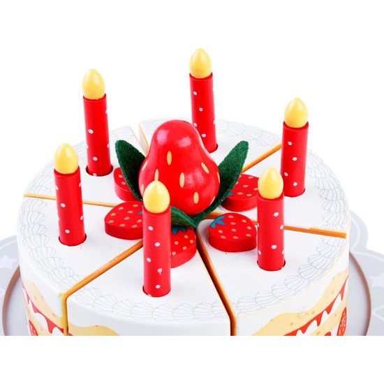 Dřevěný narozeninový dort na krájení Sponge Cake