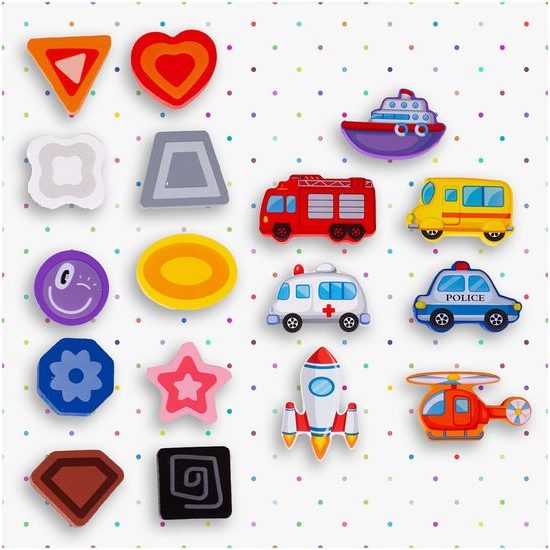 Dřevěná vkládačka pro děti 5v1 Matching Board