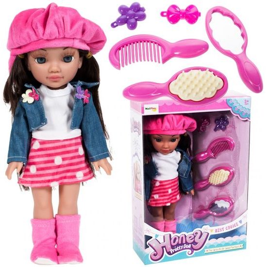Panenka brunetka Honey Doll 30 cm s příslušenstvím