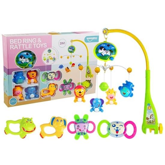 Haunger kolotoč nad postýlku s melodiemi 2v1 Rattle Toys
