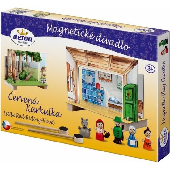 Dřevěné magnetické Divadlo Červená Karkulka s figurkami