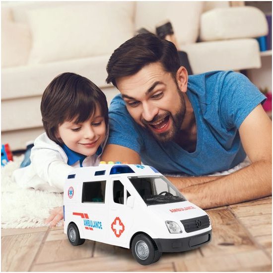 Sanitka se světly a zvuky City Ambulance 1:16