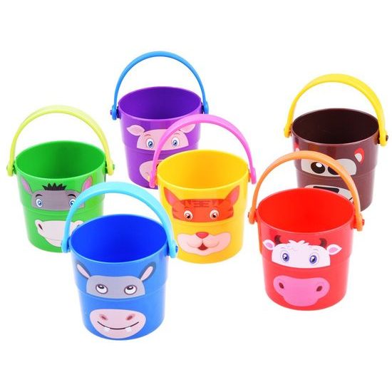 Sada dětských kyblíčků se zvířátky Zoo Buckets