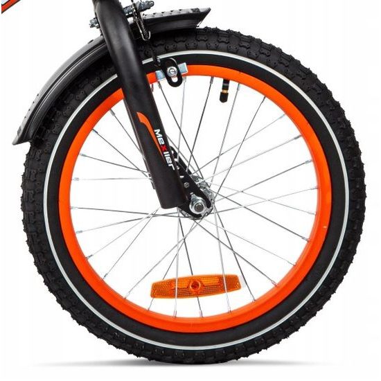 Mexller dětské kolo BMX 16" s vodící tyčí černooranžové
