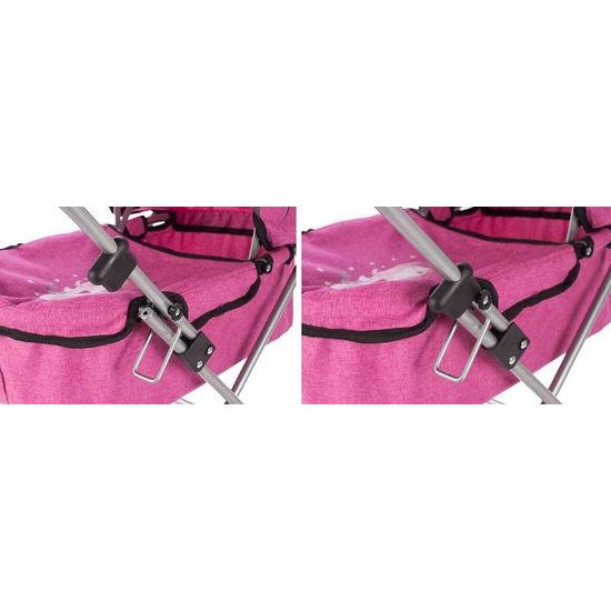 Hluboký kočárek pro panenky Princess růžový