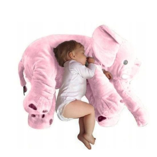 Plyšový slon - polštář Belly 85 cm růžový