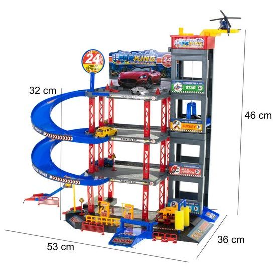 Doris parkovacia garáž s výťahom, helikoptérou a autíčkami