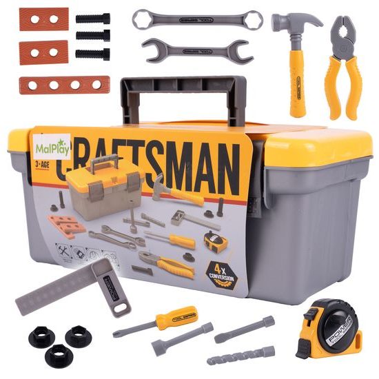 Sada dětského nářadí v kufříku Craftsman Box