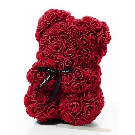 Medvídek z růží bordo Rose Bear 25 cm