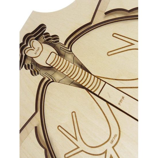 Telo - anatómia - edukatívne drevené puzzle - ČESKÁ VERZIA