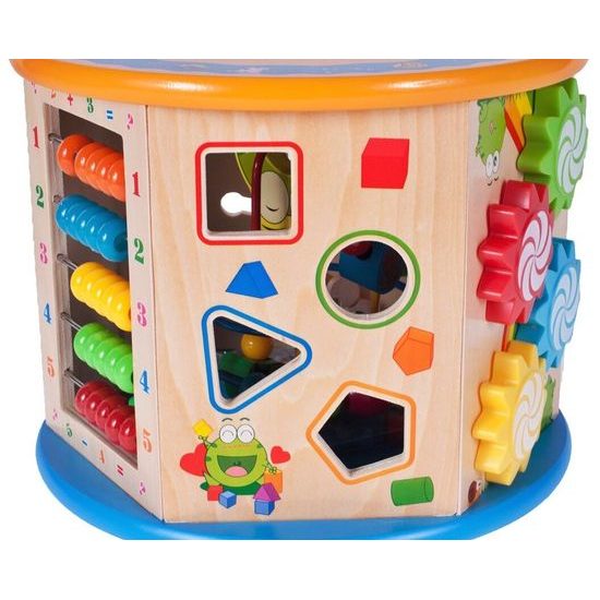 Dřevěná edukační kostka s labyrintem Activity Cube 8v1