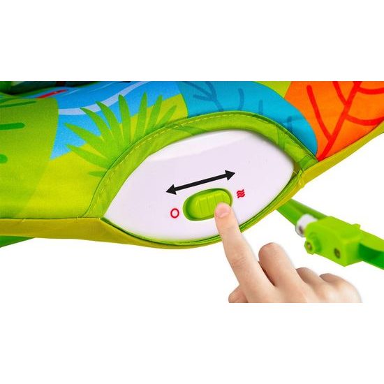 Kojenecké lehátko 3v1 s vibracemi Veverka- zelené