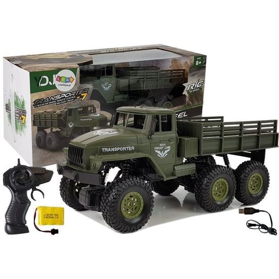 Nákladní auto 6x6 na dálkové ovládání Army Truck zelené 1:18