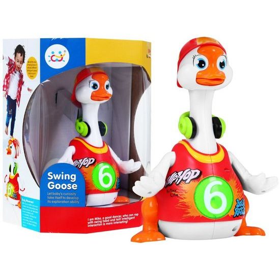 Huile Toys rapující husa pro nejmenší Swing Goose modrá
