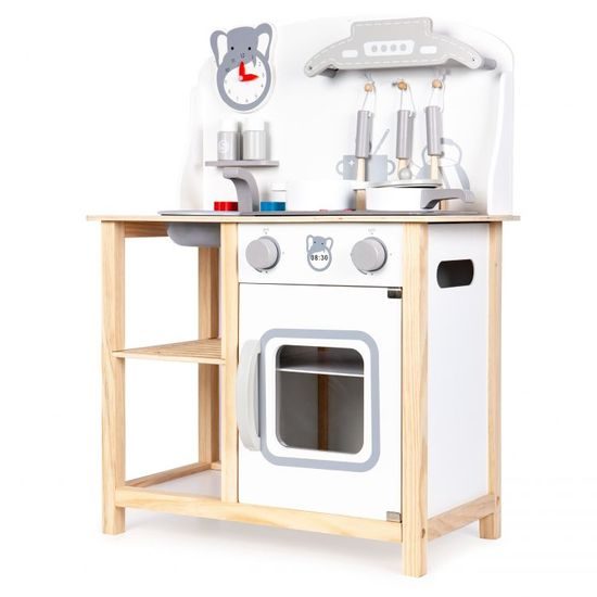 Ecotoys dětská dřevěná kuchyňka s LED efekty