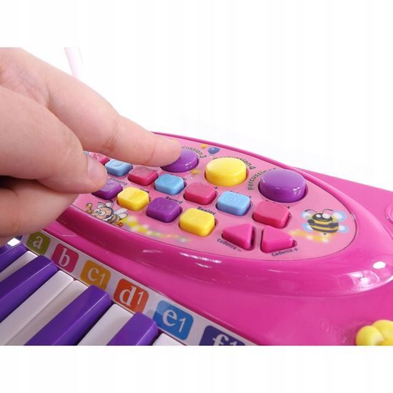 Dětské elektronické klávesy s mikrofonem a nahráváním Music Keyboard růžové