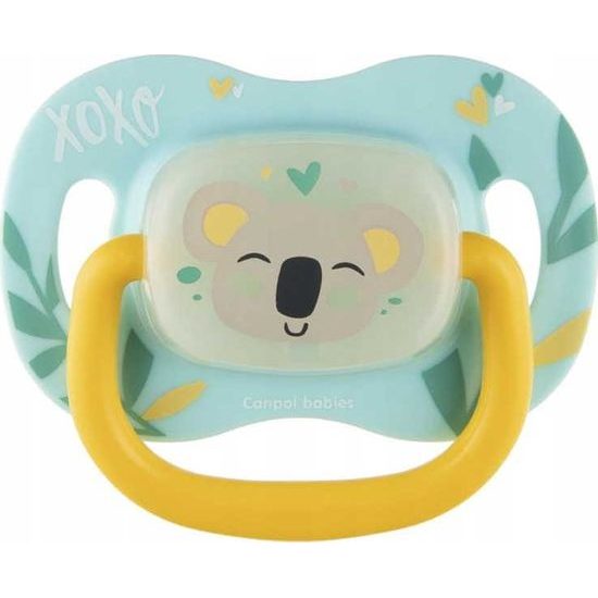 CANPOL babies Dudlík silikonový symetrický EXOTIC ANIMALS 6-18m 1ks koala