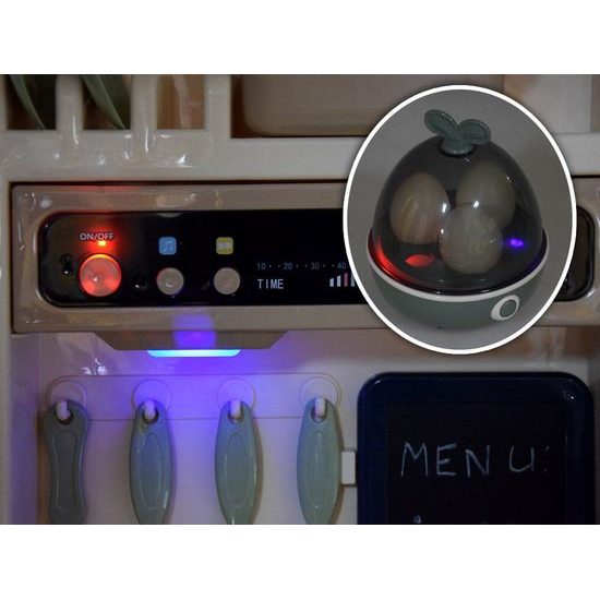 Doris dětská kuchyňka XXL se zvuky a tekoucí vodou-šedá