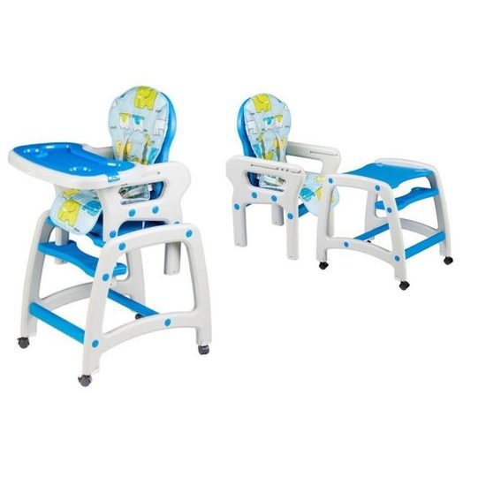 Ecotoys jídelní židlička 3v1 modrá