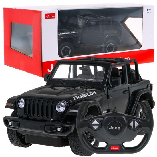 Rastar auto na dálkové ovládání Jeep Wrangler Rubicon 1:14 černé