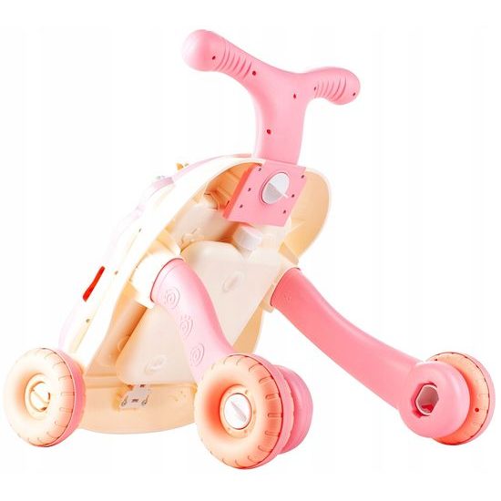Interaktivní chodítko s hracím stolečkem Music Stroller 2v1 růžové
