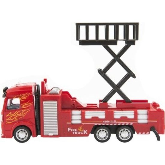 Hasičské auto na zpětné natažení - mix 3 druhy