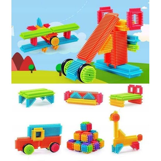 LEHKÉ POŠKOZENÍ barevná konstrukční stavebnice Hedgehog Blocks 200 ks